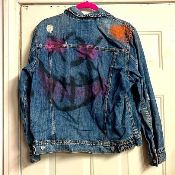 Old Navy Graffiti Jean Jacket - Picture 3 of 3